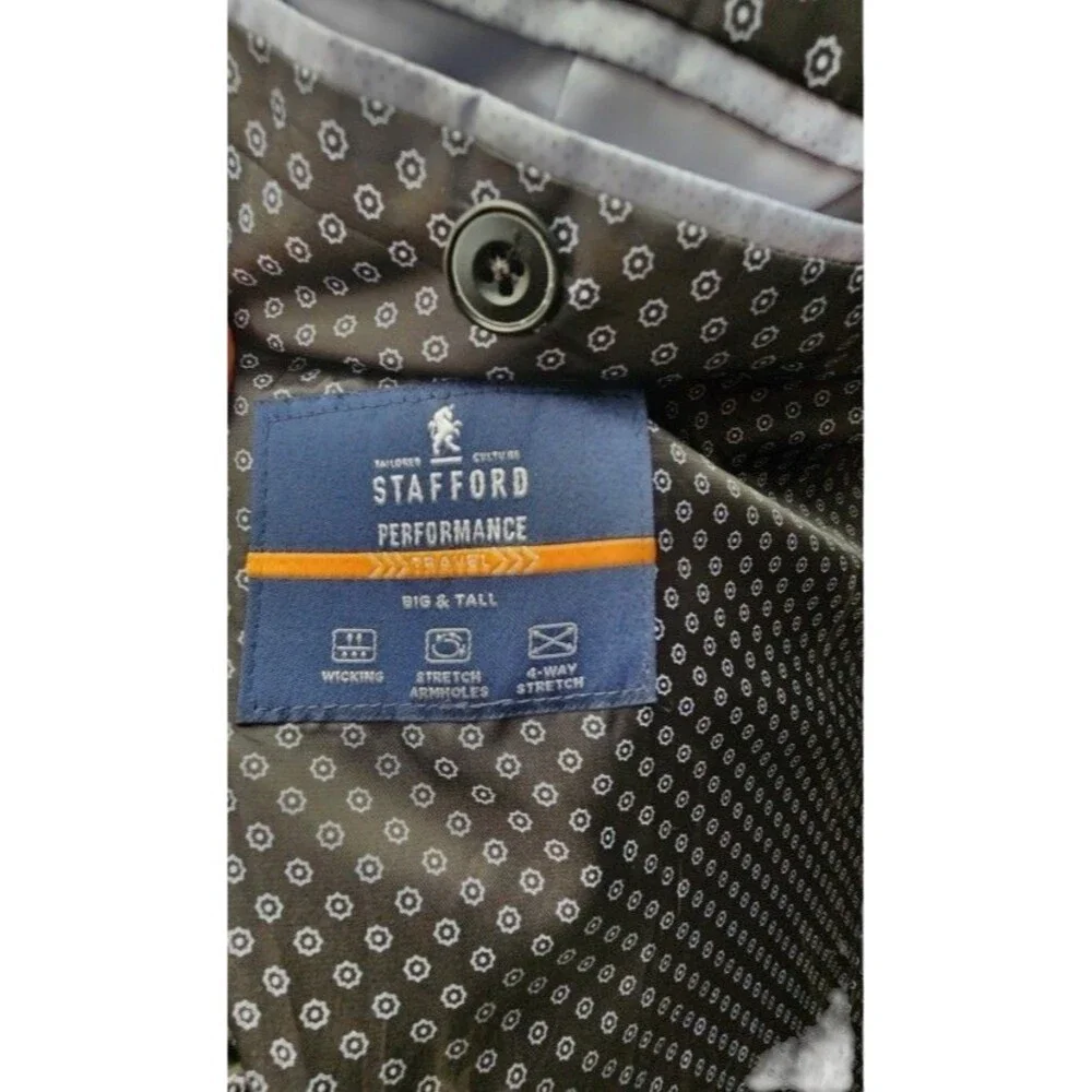Stafford Blazer Size 54 Long Black Men's Suit Coat